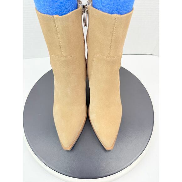 Steve Madden Calabria Womens Size 6M Tan Brown Leather Ankle Boots Booties - Picture 4 of 13